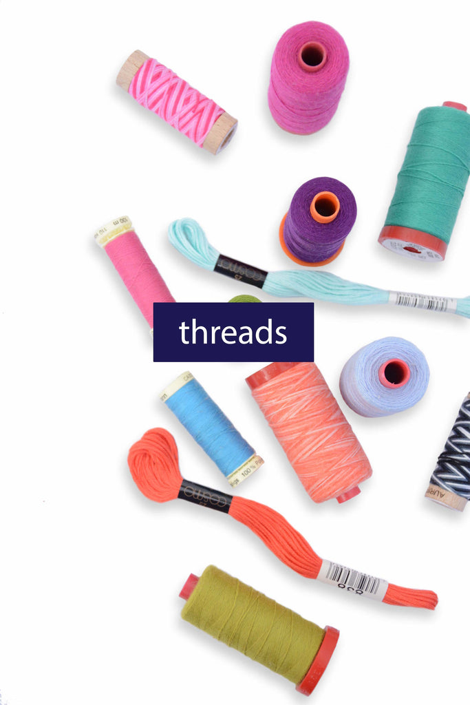 aurifil thread, gutermann thread, cosmo thread, embroidery thread at the eternal maker