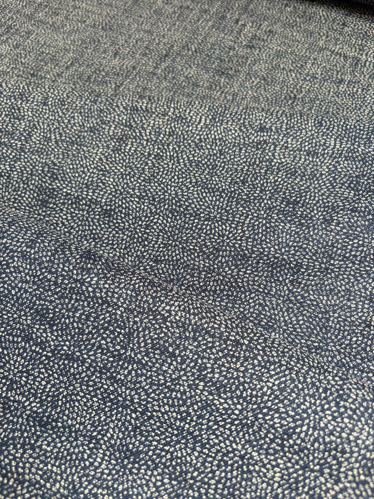 Tiny Spots - Linen Look Indigo Fabric - Sevenberry fabric from Japan - The Eternal Maker - UK Fabric Shop