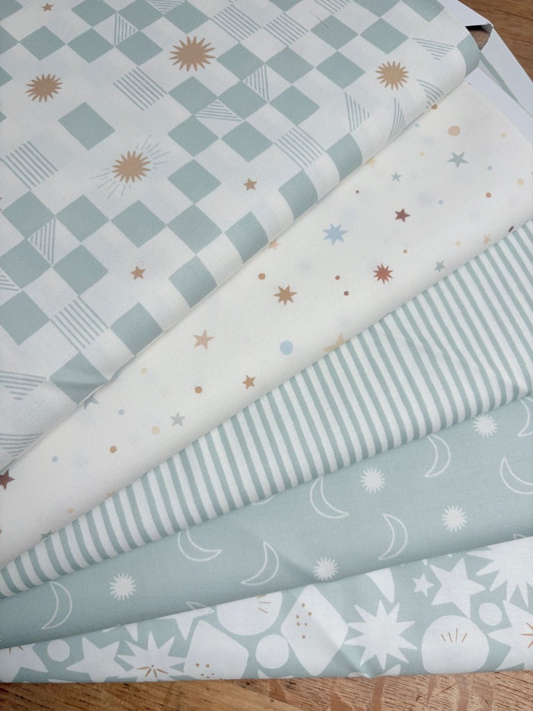 To The Moon and Back - Paper + Cloth for Moda Quilt Cotton Fabric - Fat Quarter Bundle - The Eternal Maker - UK Fabric Shop