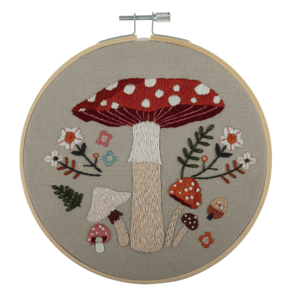 Toadstools - Embroidery Kit - Trimits - The Eternal Maker - UK Fabric Shop