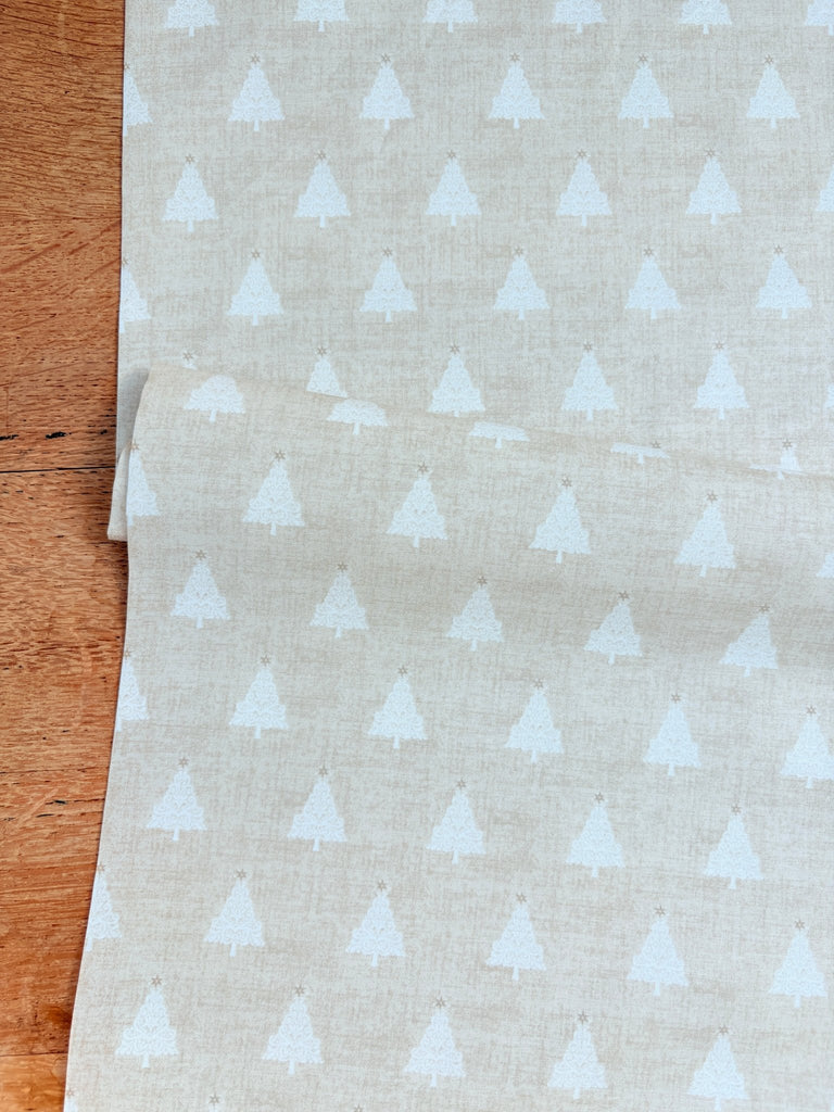 Trees - Cream Scandi - Christmas Fabric - The Eternal Maker - UK Fabric Shop