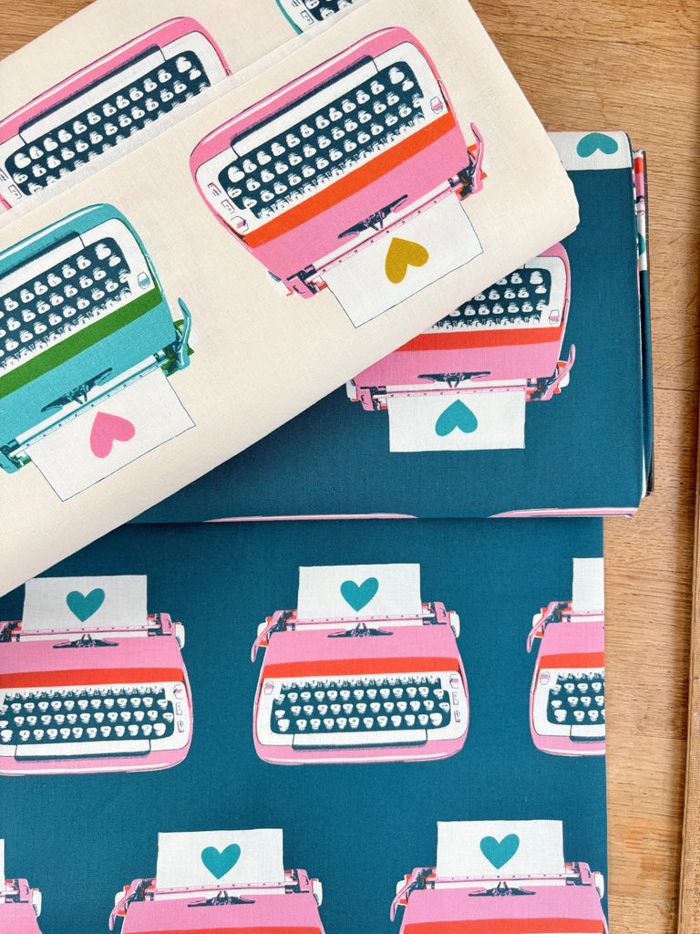 Typewriters in Cream - Best Day Ever Linen by Ruby Star Society - The Eternal Maker - UK Fabric Shop