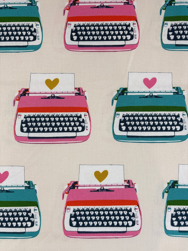 Typewriters in Cream - Best Day Ever Linen by Ruby Star Society - The Eternal Maker - UK Fabric Shop