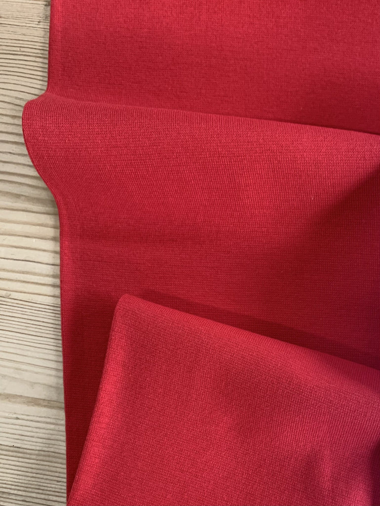 Unbranded Fabric Organic Tubular Rib Knit - Red