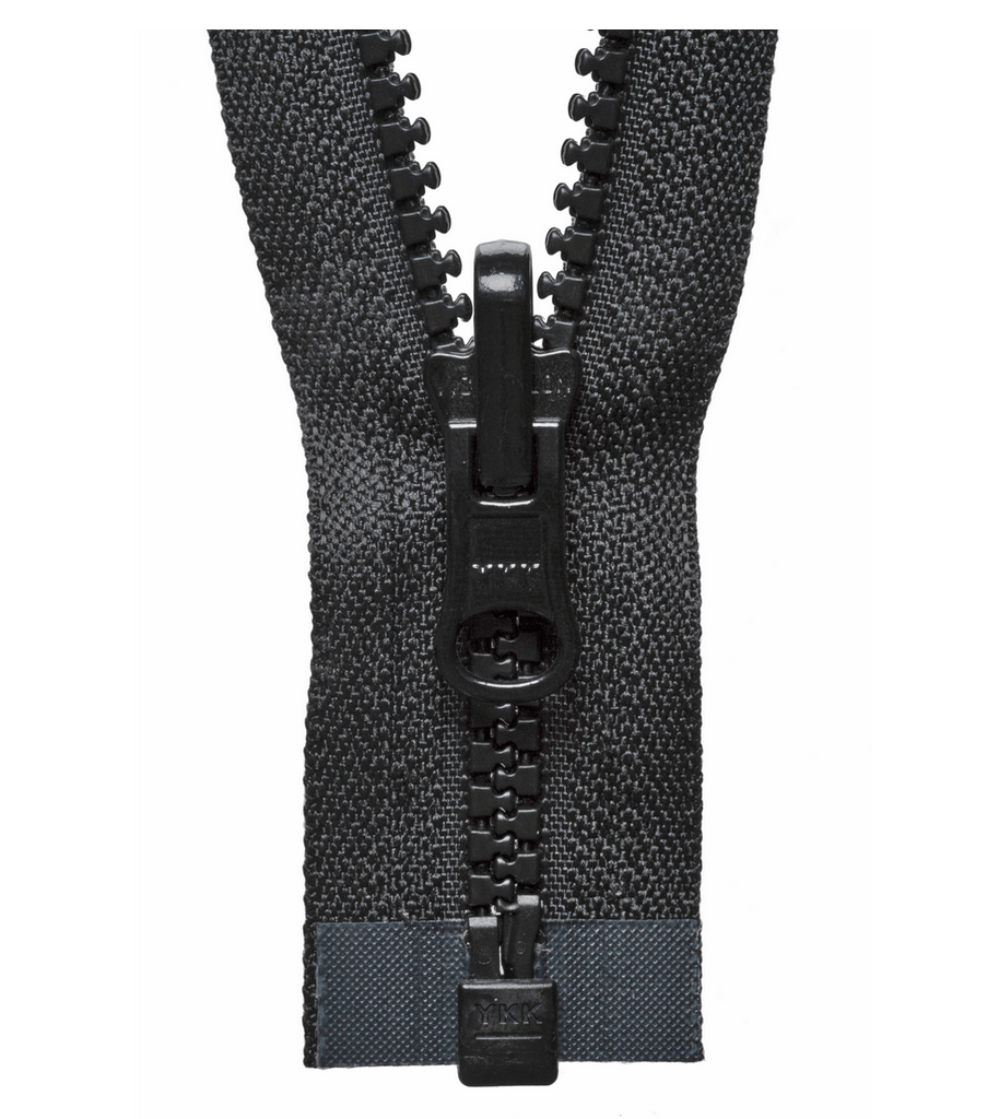 Vislon Flip Over Zip - Open Ended - 66cm/ 26" - Black - The Eternal Maker - UK Fabric Shop