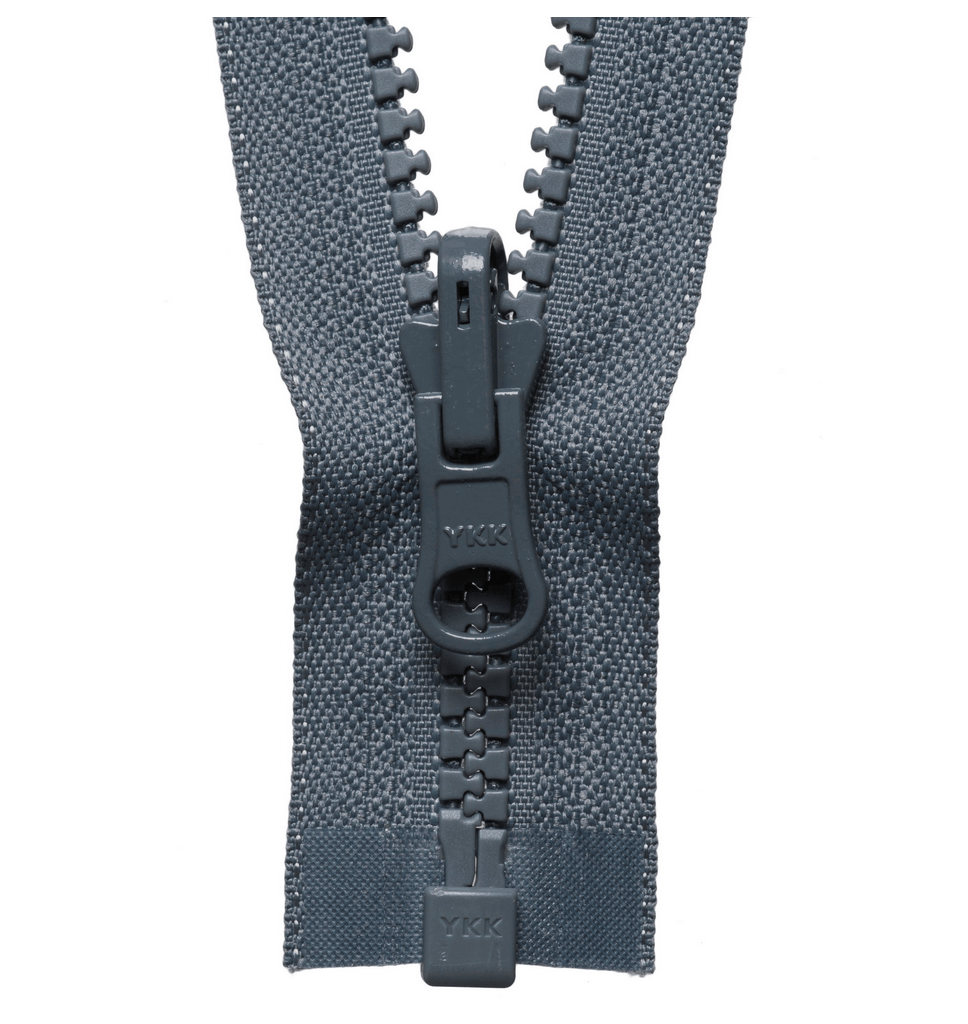 Vislon Flip Over Zip - Open Ended - 66cm/ 26" - Dark Grey - The Eternal Maker - UK Fabric Shop