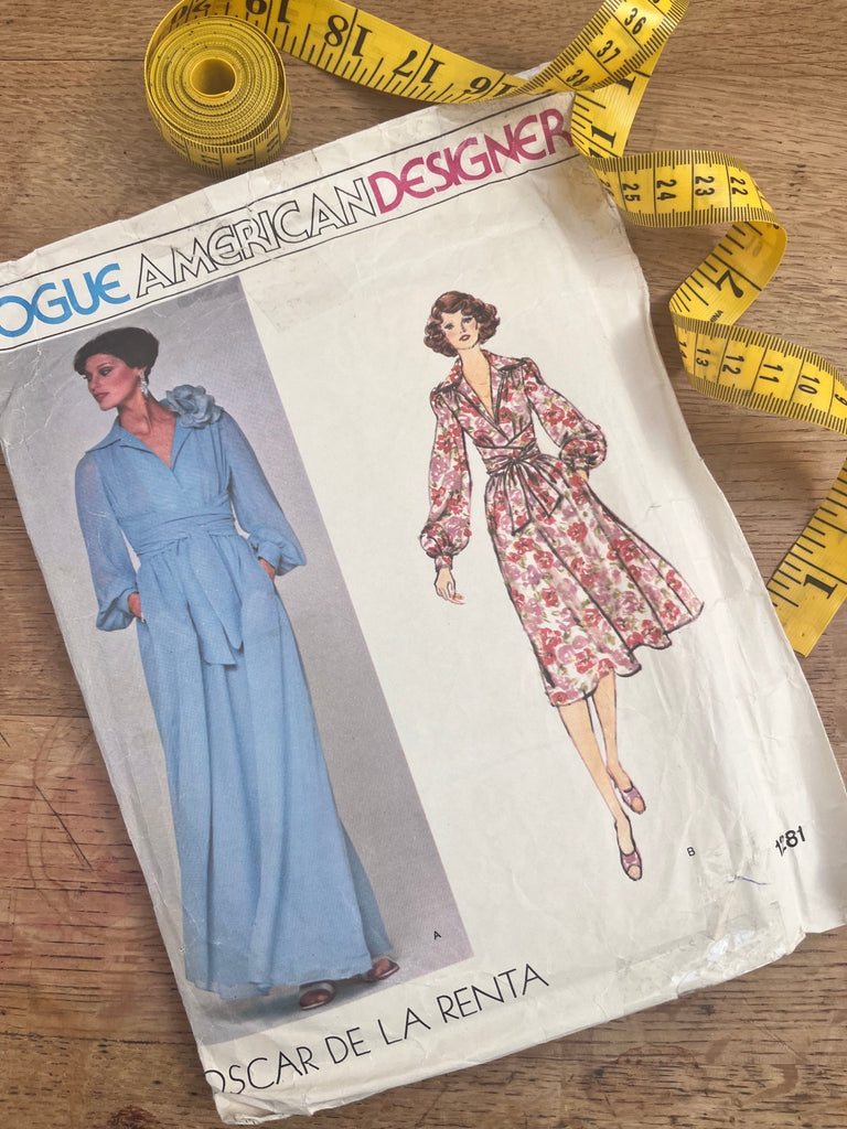 Vogue American Designer 1281 - Oscar De La Renta Dresses - Vintage Sewing Pattern Size 12 Bust 34 - The Eternal Maker - UK Fabric Shop