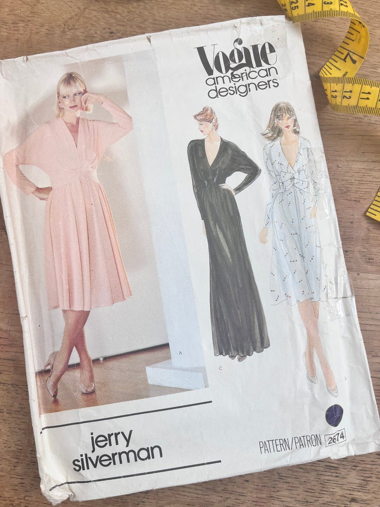 Vogue American Designer 2674 - Jerry Silverman Dresses - Vintage Sewing Pattern Size 12 - The Eternal Maker - UK Fabric Shop