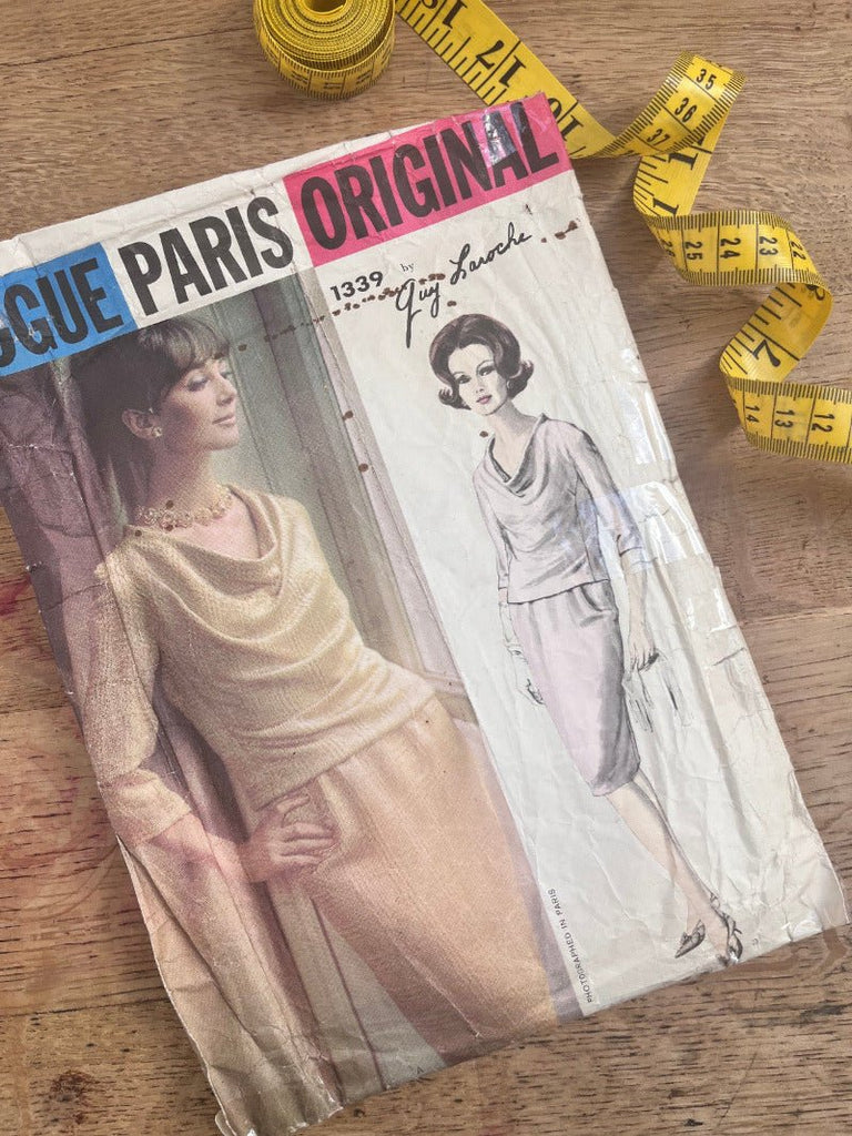 Vogue Paris Original 1339 - Guy Laroche Two Piece Dress - Vintage Sewing Pattern Size 16 (36 Bust) - The Eternal Maker - UK Fabric Shop