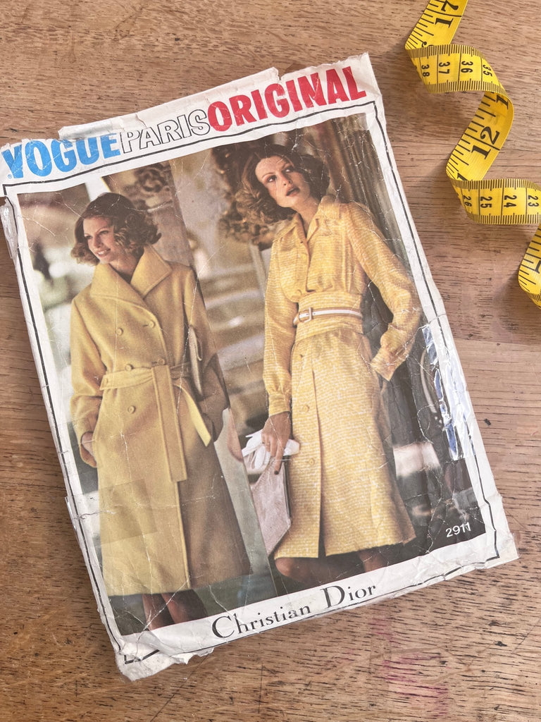 Vogue Paris Original 2911 - Christian Dior Misses Coat and Dress - Vintage Sewing Pattern Size 12 Bust 34 - The Eternal Maker - UK Fabric Shop