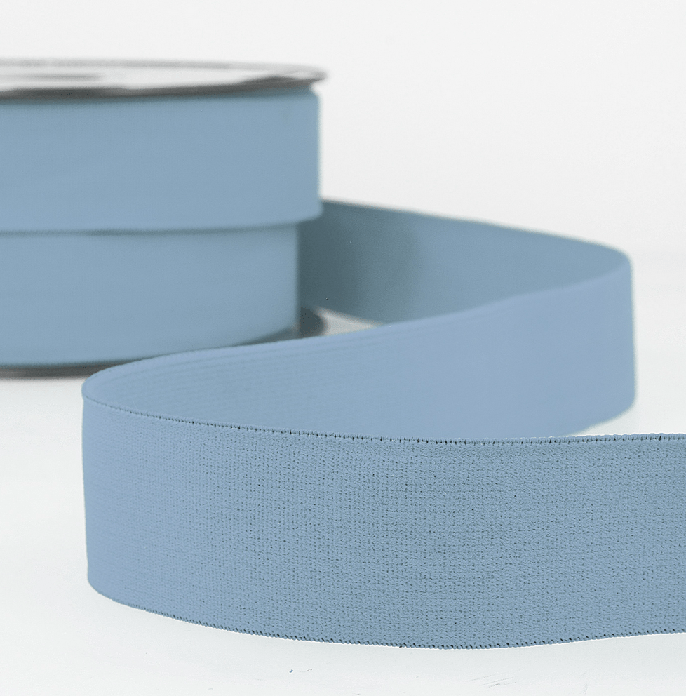 Waistband/ Boxer Short Elastic 32mm x 1m - Dusty Blue - The Eternal Maker - UK Fabric Shop