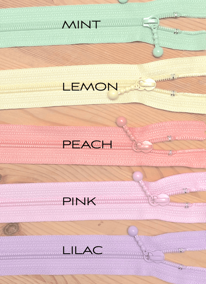 Water Drop Pull Zipper - 20cm - 8" - Single Colour - The Eternal Maker - UK Fabric Shop