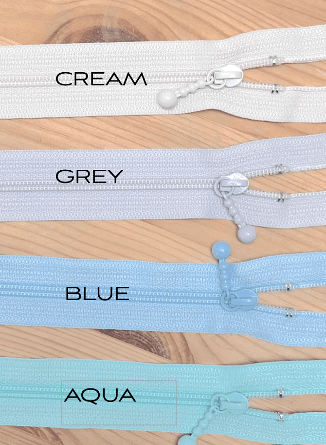 Water Drop Pull Zipper - 20cm - 8" - Single Colour - The Eternal Maker - UK Fabric Shop