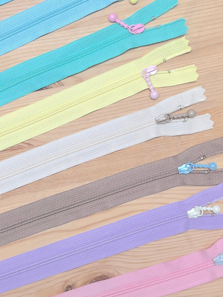 Water Drop Pull Zipper - 20cm - 8" - Two Colour - The Eternal Maker - UK Fabric Shop