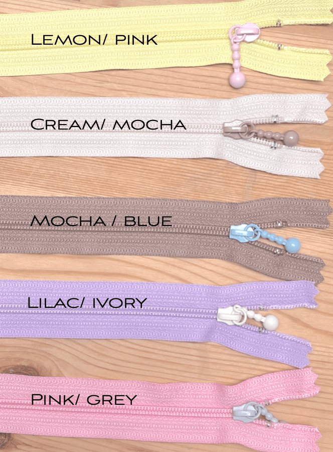 Water Drop Pull Zipper - 20cm - 8" - Two Colour - The Eternal Maker - UK Fabric Shop