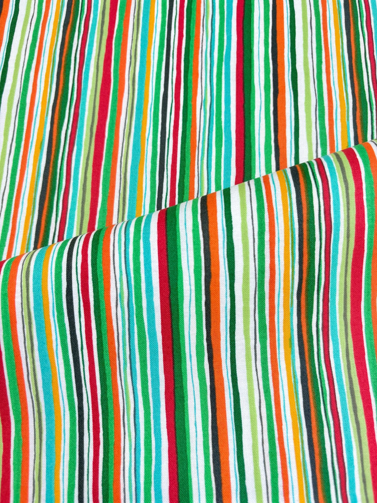 Wavy Stripe - Green - Makower - The Eternal Maker - UK Fabric Shop