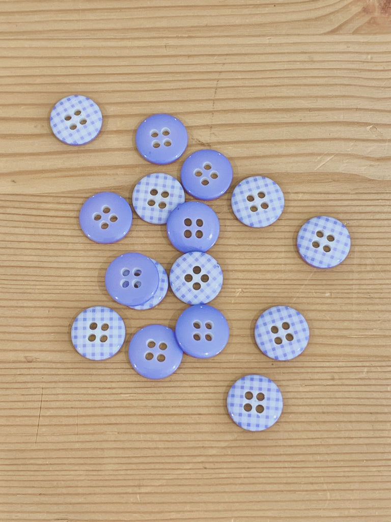 Wedgewood Gingham Button - 13mm - The Eternal Maker - UK Fabric Shop