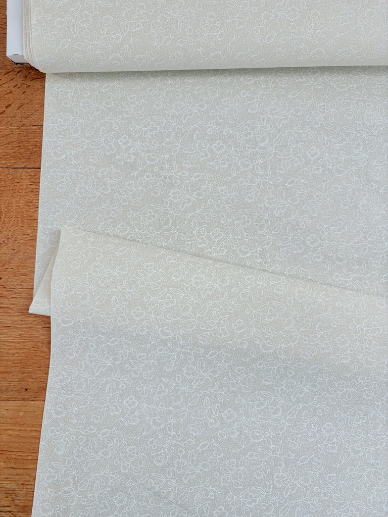 Wild Garden - White on Cream - The Eternal Maker - UK Fabric Shop