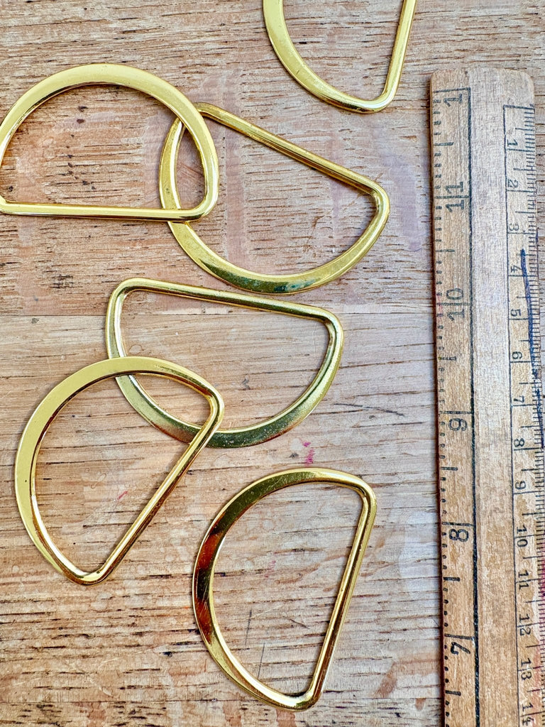 Yellow Gold D - Ring - 50mm/ 2" - The Eternal Maker - UK Fabric Shop