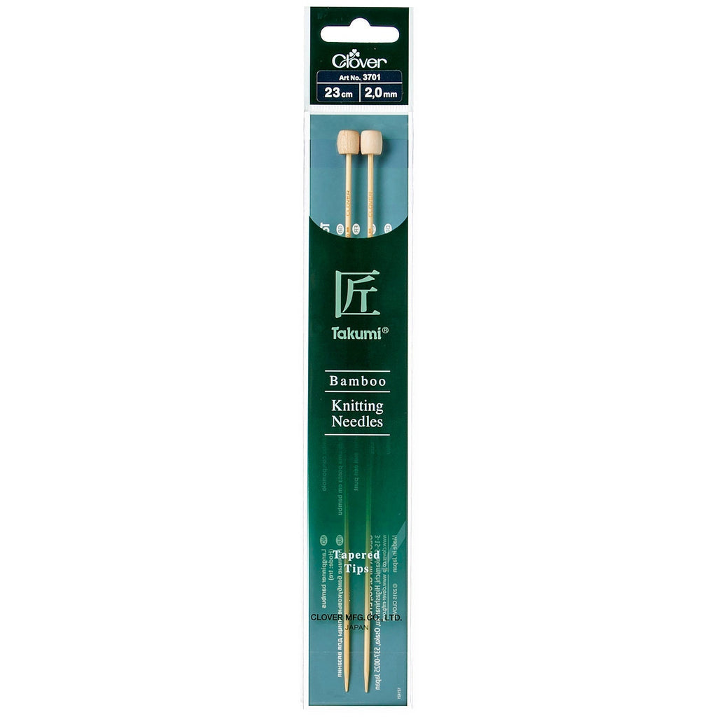 2.00mm 23cm - Clover Bamboo Single Pointed Knitting Needles - The Eternal Maker - UK Fabric Shop
