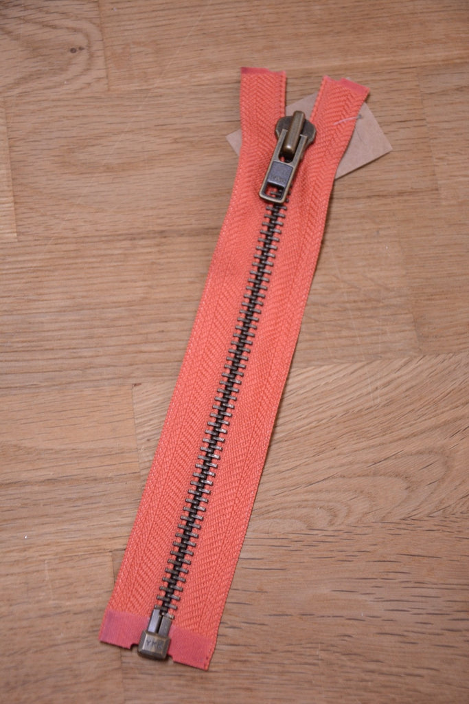 20cm Chunky Metal Open - Ending Zipper YKK Colour: Rust - The Eternal Maker - UK Fabric Shop