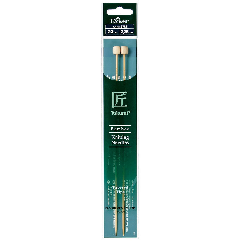 2.25mm 23cm - Clover Bamboo Single Pointed Knitting Needles - The Eternal Maker - UK Fabric Shop