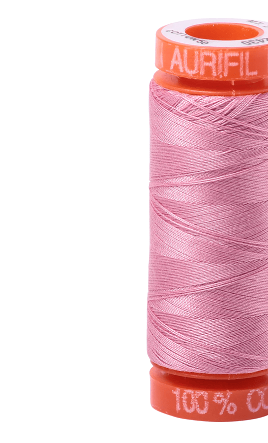2430 - Aurifil Cotton Quilting Thread - 50wt - 200m - antique rose - The Eternal Maker - UK Fabric Shop