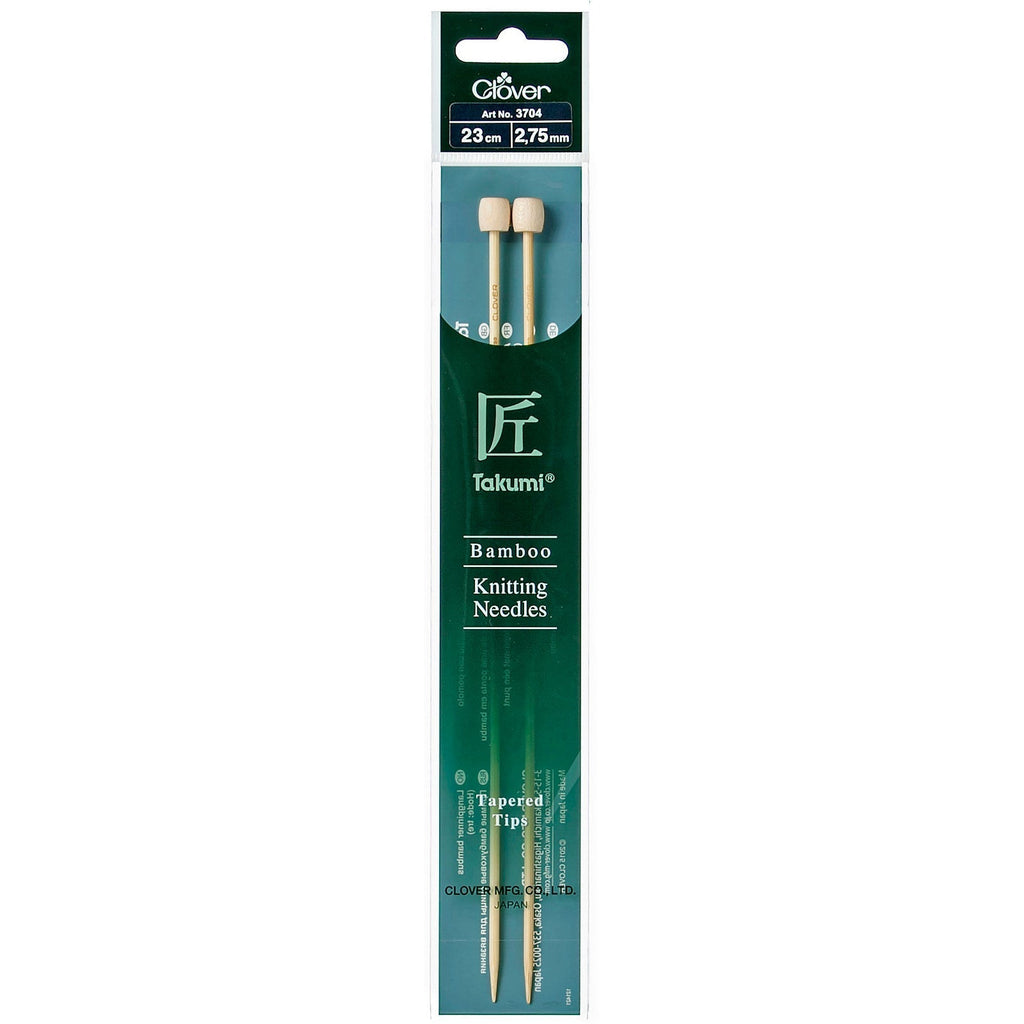 2.75mm 23cm - Clover Bamboo Single Pointed Knitting Needles - The Eternal Maker - UK Fabric Shop