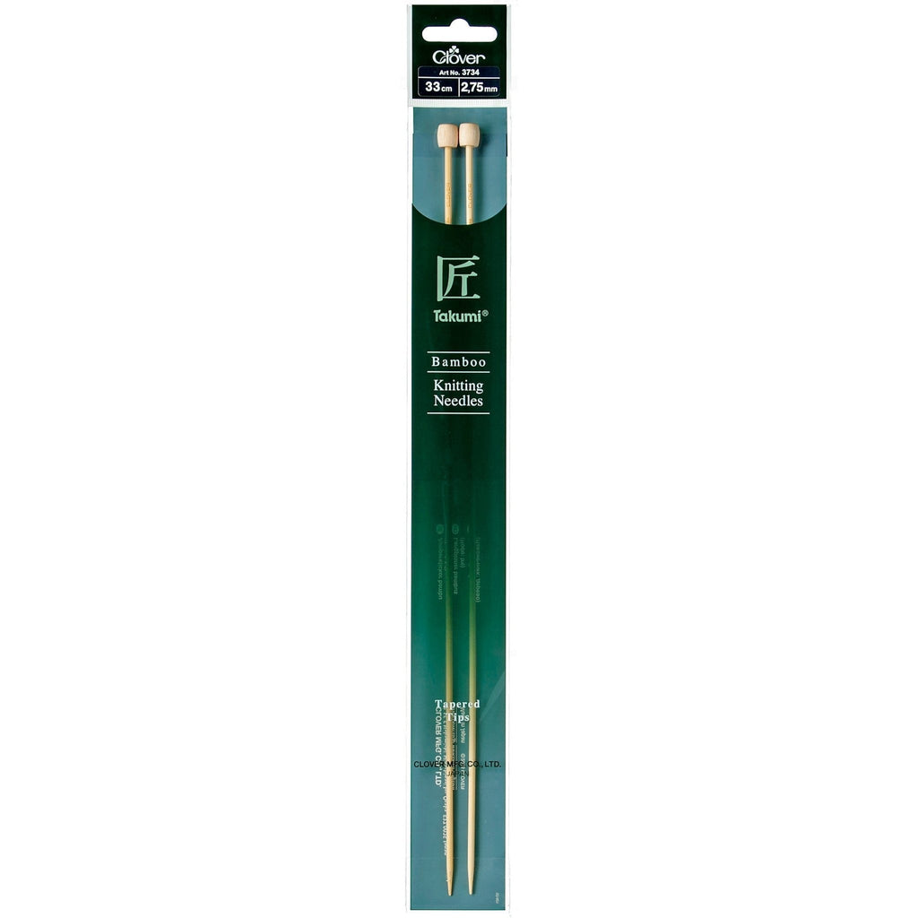 2.75mm 33cm - Clover Bamboo Single Pointed Knitting Needles - The Eternal Maker - UK Fabric Shop