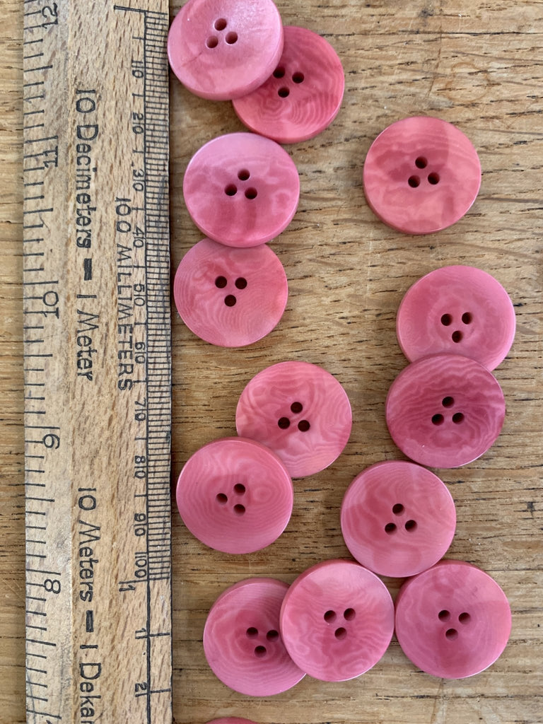 3 Hole Corozo Nut Button - 16mm - Dusty Rose - The Eternal Maker - UK Fabric Shop