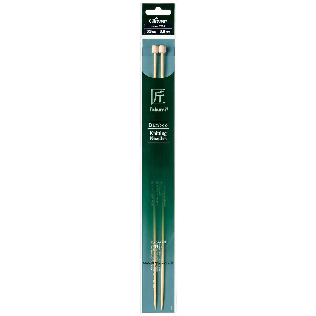 3.00mm 33cm - Clover Bamboo Single Pointed Knitting Needles - The Eternal Maker - UK Fabric Shop