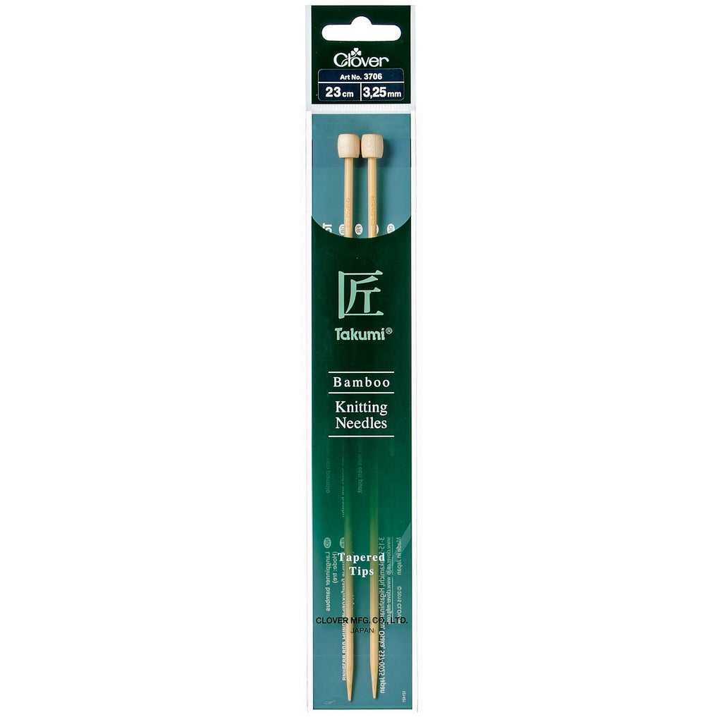 3.25mm 23cm - Clover Bamboo Single Pointed Knitting Needles - The Eternal Maker - UK Fabric Shop
