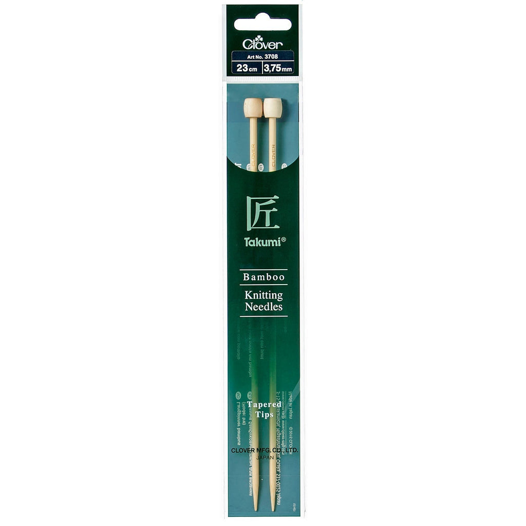 3.75mm 23cm - Clover Bamboo Single Pointed Knitting Needles - The Eternal Maker - UK Fabric Shop