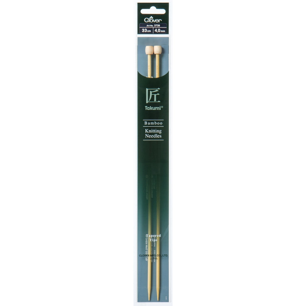 4.00mm 33cm - Clover Bamboo Single Pointed Knitting Needles - The Eternal Maker - UK Fabric Shop