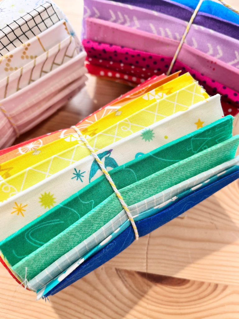 5" Fabric Roll 15 pieces - Rainbow - The Eternal Maker - UK Fabric Shop