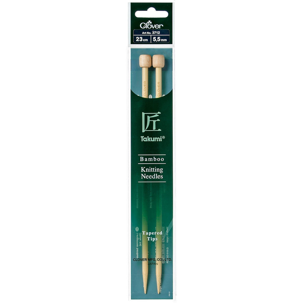 5.50mm 23cm - Clover Bamboo Single Pointed Knitting Needles - The Eternal Maker - UK Fabric Shop