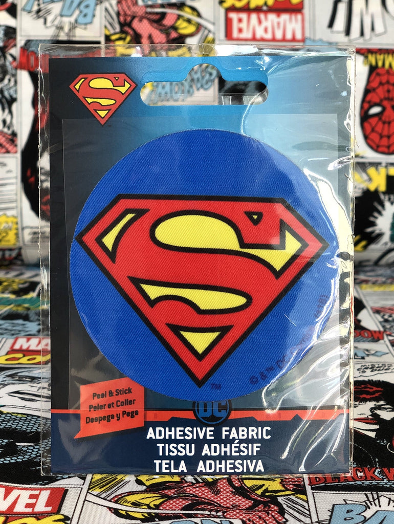 Ad*Fab Iron On Applique Superman Badge - Stick On Appliqué Motif - DC Comics
