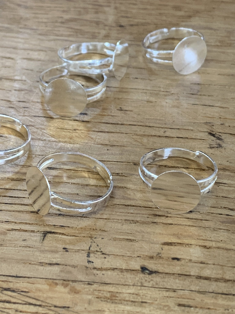 Adjustable Ring Blank - silver - The Eternal Maker - UK Fabric Shop