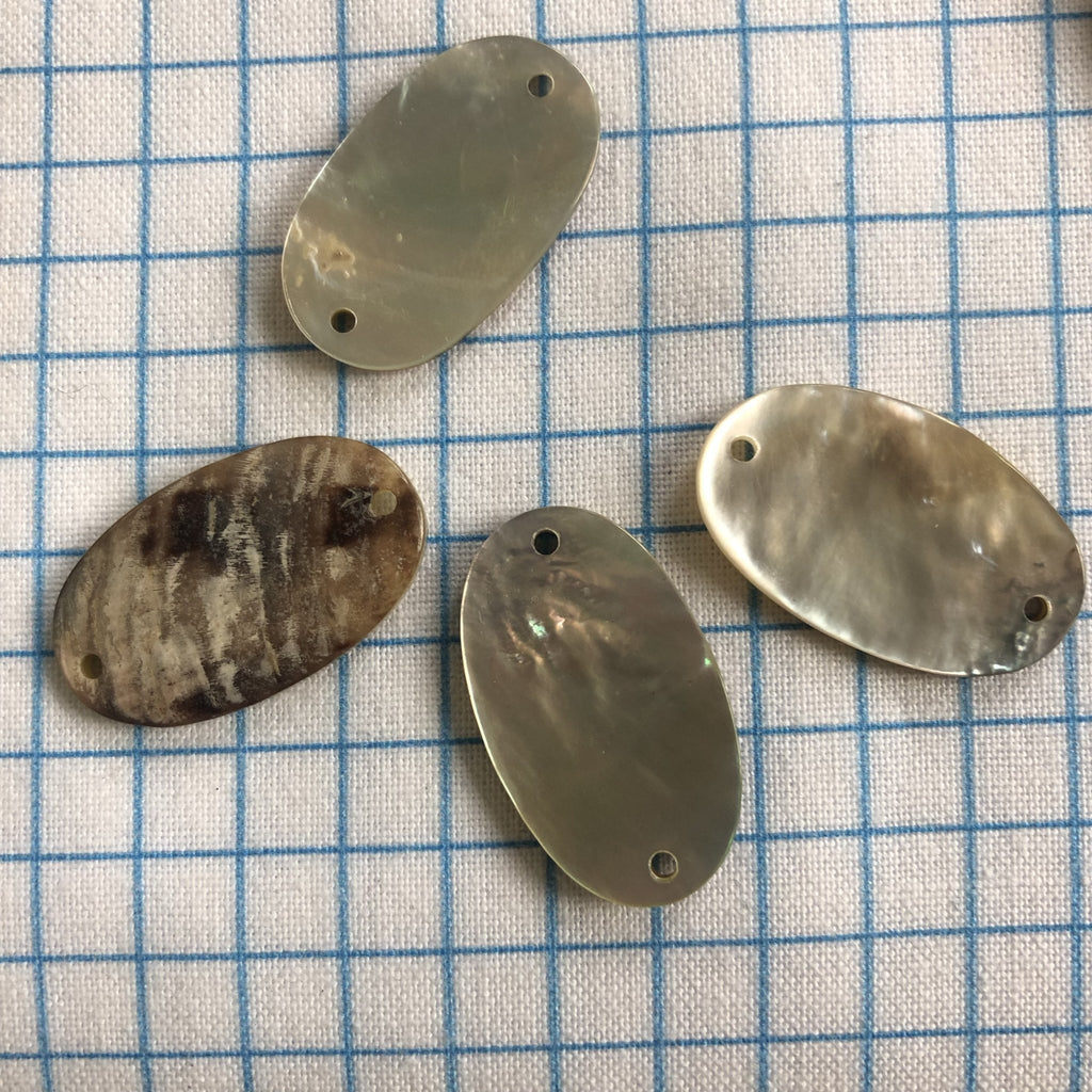 Agoya Shell Pendant 2 Holes - 30mm - The Eternal Maker - UK Fabric Shop