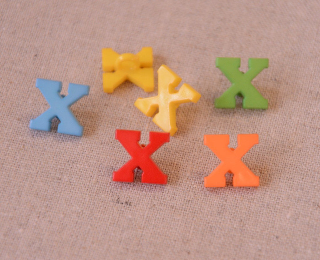 Alphabet Shank Button - Letter X - 12mm - The Eternal Maker - UK Fabric Shop
