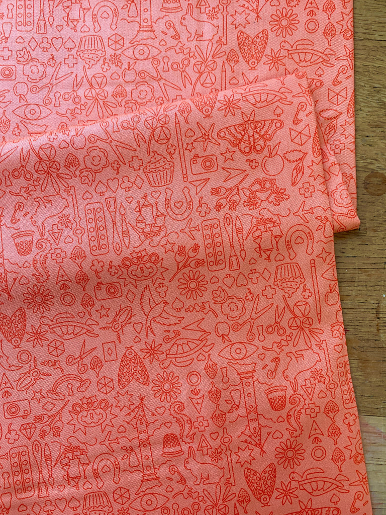 Andover Fabric Collection in Peach - Sun Print Luminance - Alison Glass