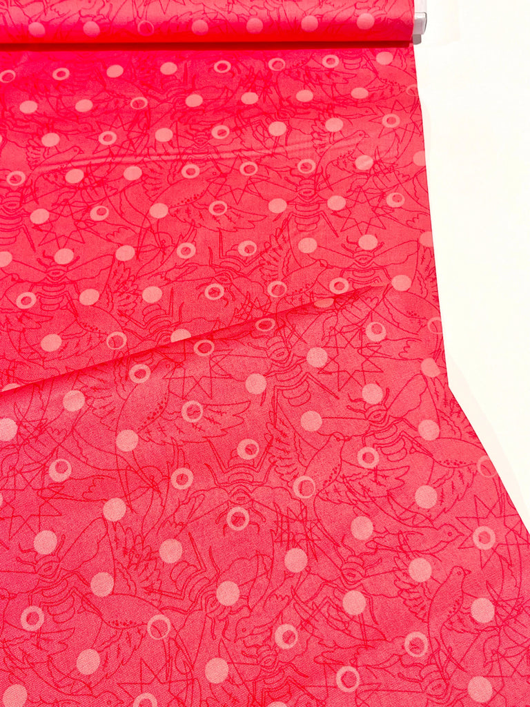 Andover Fabric Link in Coral Pink - Sunprint by Alison Glass
