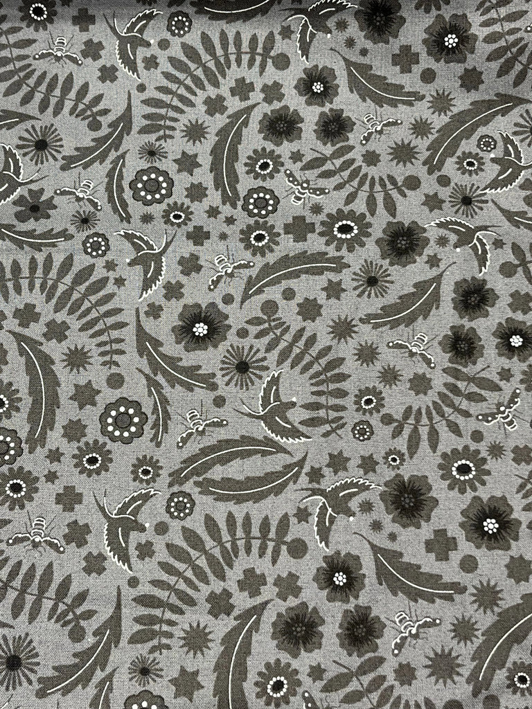 Andover Fabric Meadow in Charcoal - Sun Print - Alison Glass