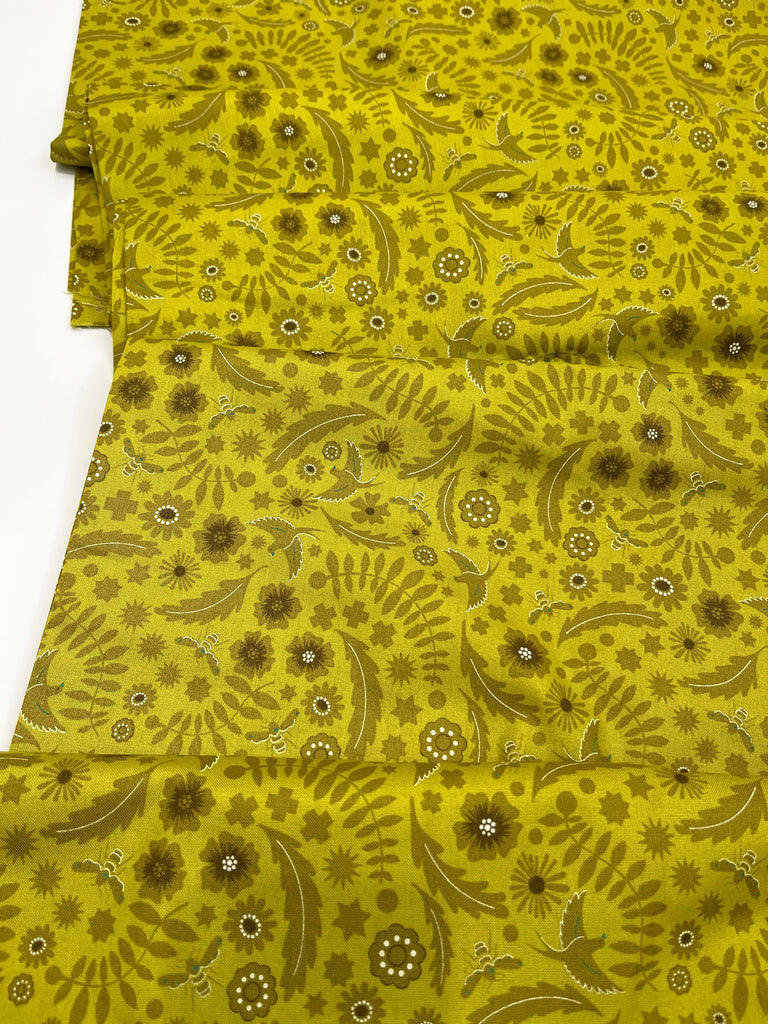 Andover Fabric Meadow in Lime - Sunprint - Alison Glass