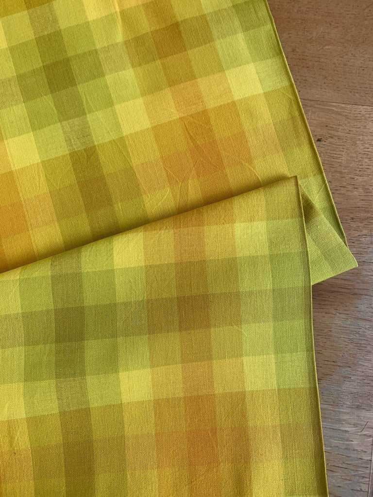 Andover Fabric Plaid in Sunshine - Kaleidoscope Stripes and Plaids - Alison Glass