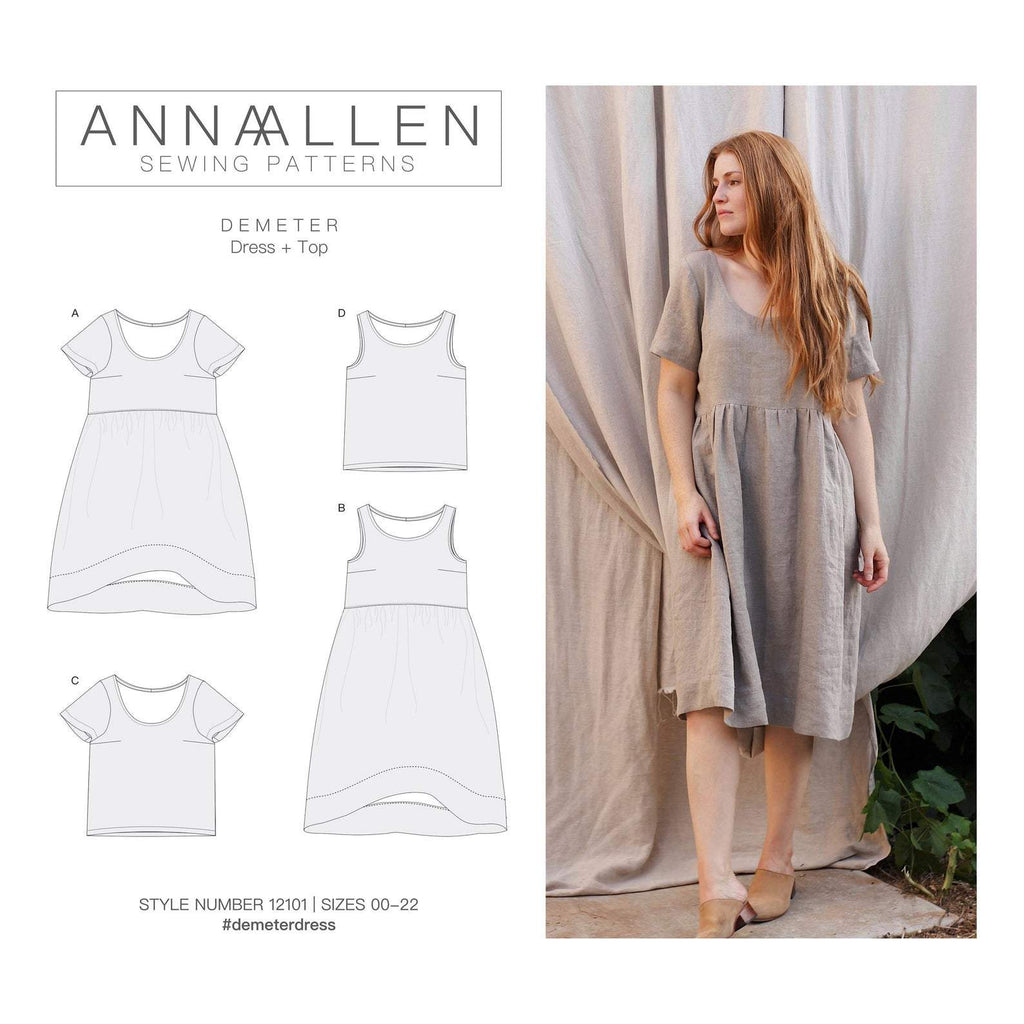 Anna Allen Clothing Dress Patterns Demeter Dress - Anna Allen Sewing - Digital Sewing Pattern