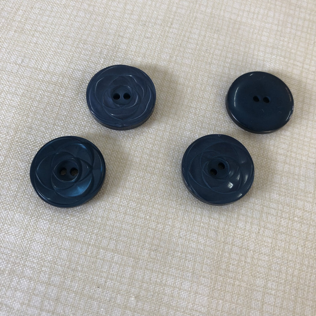 Art Deco Pearly Button - 18mm - Teal - The Eternal Maker - UK Fabric Shop