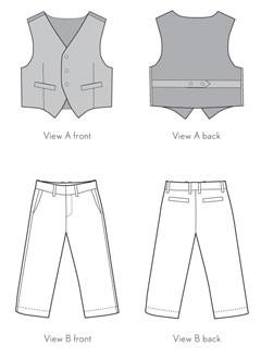 Art Museum Vest + Trousers Sewing Pattern - Oliver + S - The Eternal Maker - UK Fabric Shop