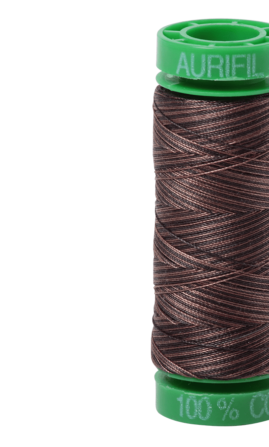 Aurifil Cotton Quilting Thread - Variegated - 40wt - 4671 Mocha Mousse - 150m - The Eternal Maker - UK Fabric Shop