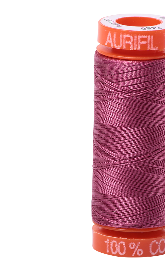 Aurifil Thread 2450 - Aurifil Cotton Quilting Thread - 50wt - 200m - rose